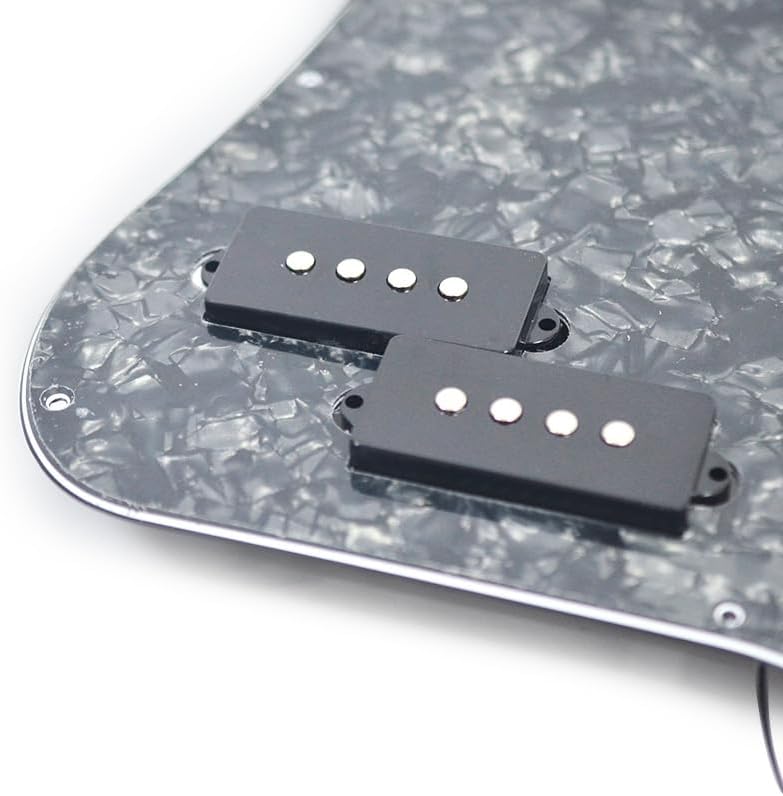 ROZILO Black Pearl Pre-wired Bass Pick Guard Loaded P Bass Pickguard for Precision P Bass - Image 4